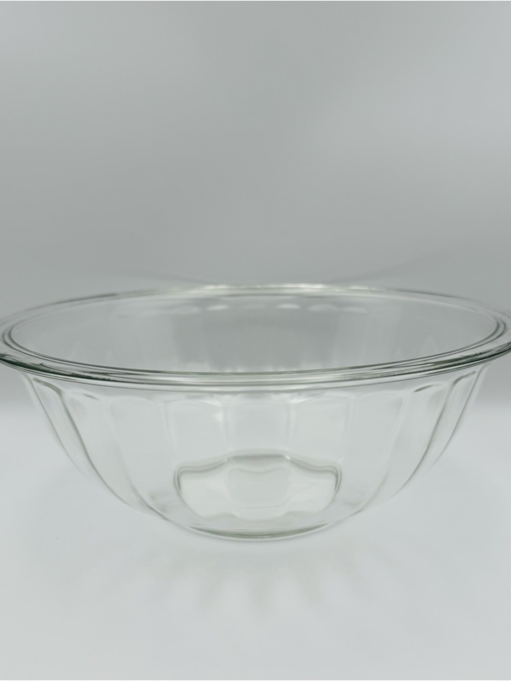 Retro PYREX #325 Clear Fluted Optic Panel Nesting 10" Mixing Bowl 2.5 Quart USA!